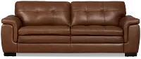 Braden Medium Brown Leather Sofa