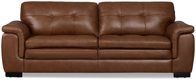 Braden Medium Brown Leather Sofa