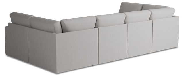 Citymod Light Gray Fabric 8-piece Pit Sectional