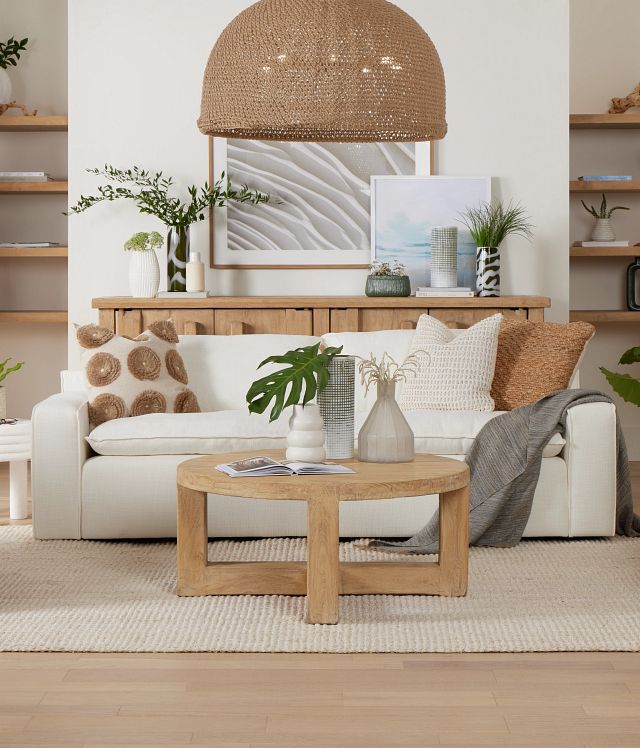 Aurora White Micro Sofa