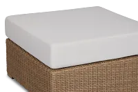 Montecito Light Tone Large Ottoman With Light Beige Cushions