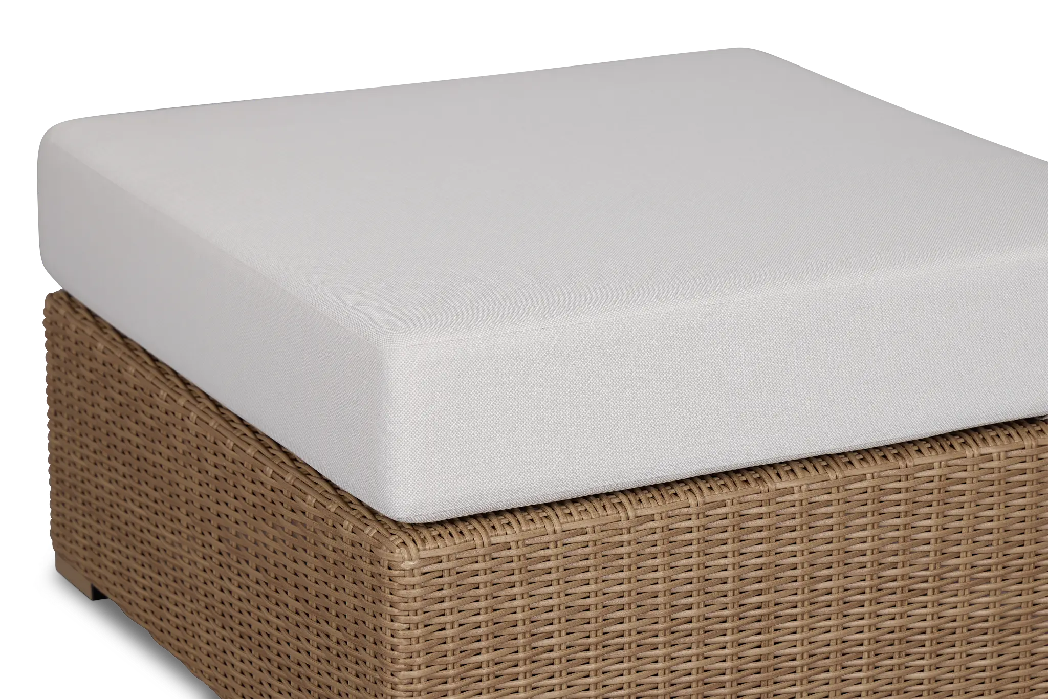 Montecito Light Tone Large Ottoman With Light Beige Cushions Montecito Light Tone Large Ottoman With Light Beige Cushions