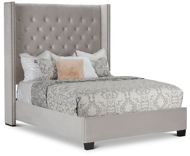 Sloane Light Gray Uph Complete Bed