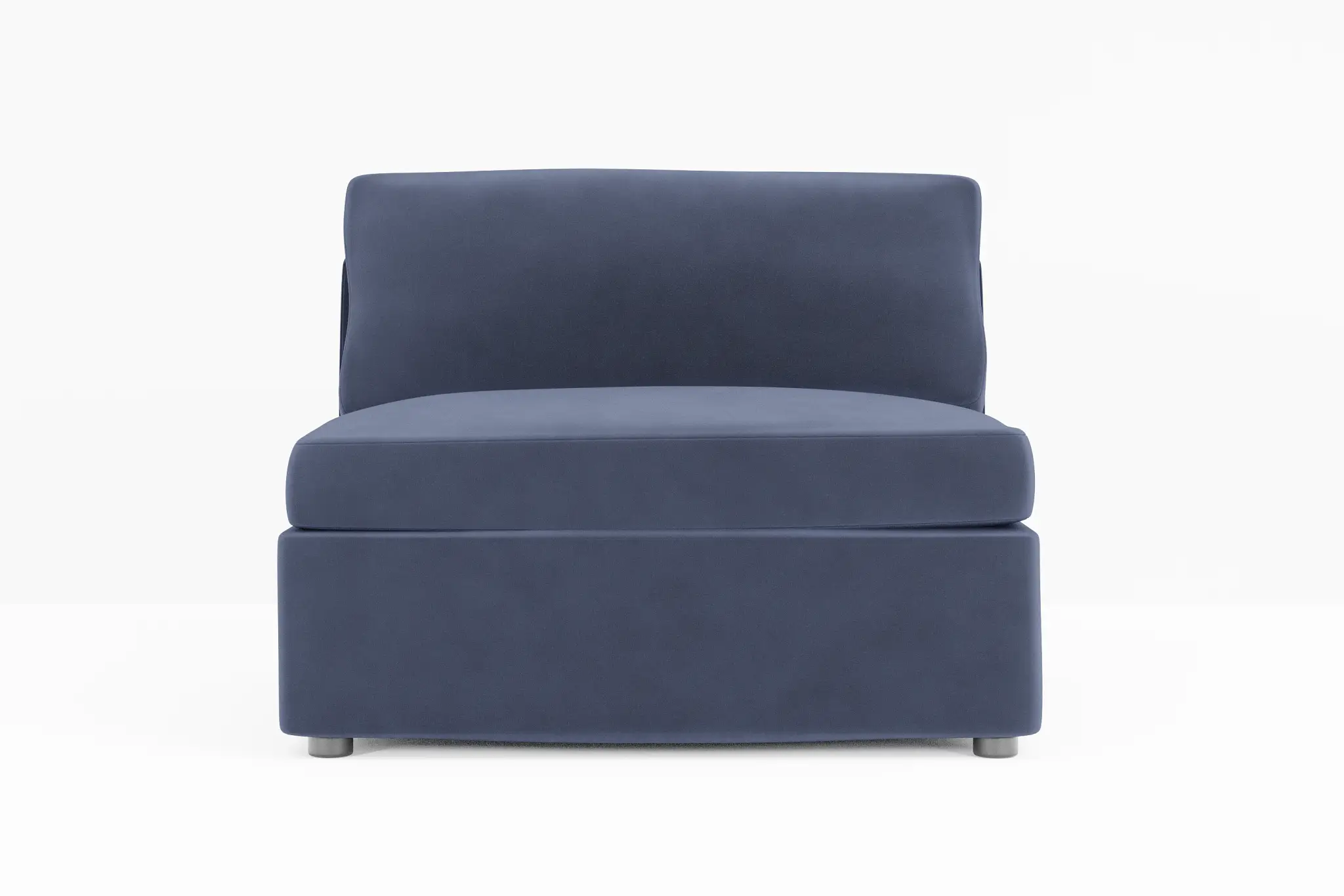 Destin Joya Dark Blue Velvet Armless Chair Destin Joya Dark Blue Velvet Armless Chair