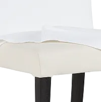 Destination White Short Slipcover Chair With Dark-tone Leg