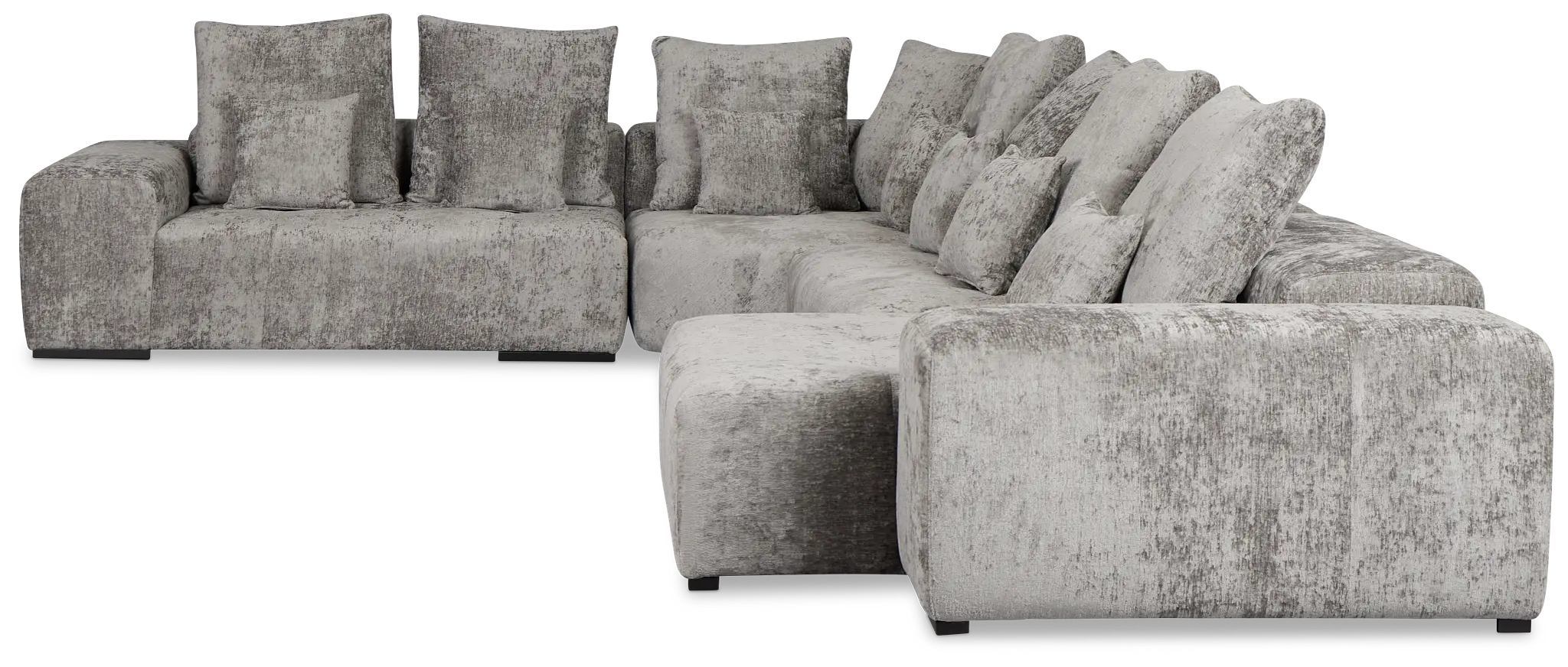 Skylar Gray Fabric Medium Right Chaise Sectional Skylar Gray Fabric Medium Right Chaise Sectional