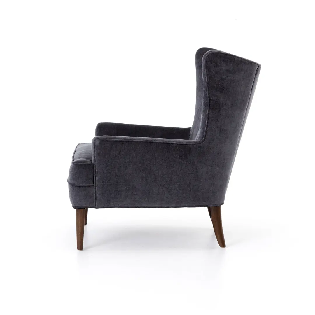 Four Hands Clare Dark Gray Velvet Accent Chair Four Hands Clare Dark Gray Velvet Accent Chair