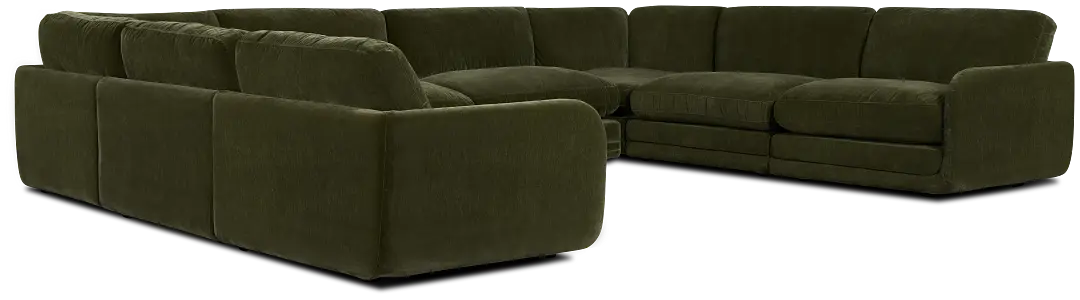 Jules Green Velvet 8-piece Modular Sectional Jules Green Velvet 8-piece Modular Sectional
