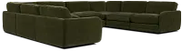 Jules Green Velvet 8-piece Modular Sectional