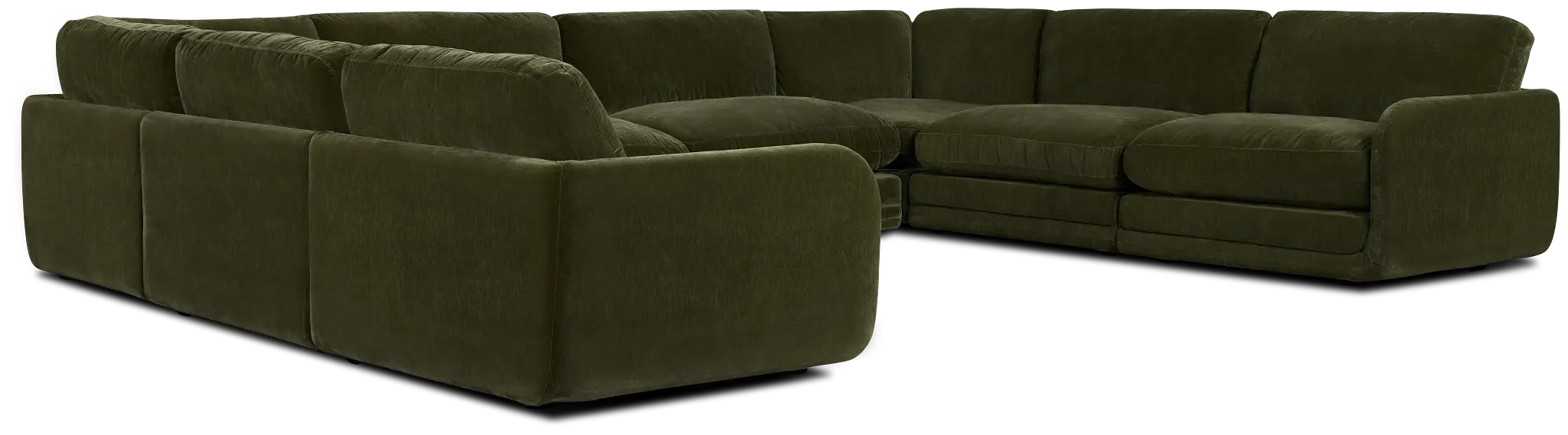 Jules Green Velvet 8-piece Modular Sectional Jules Green Velvet 8-piece Modular Sectional