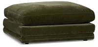 Jules Green Velvet Ottoman