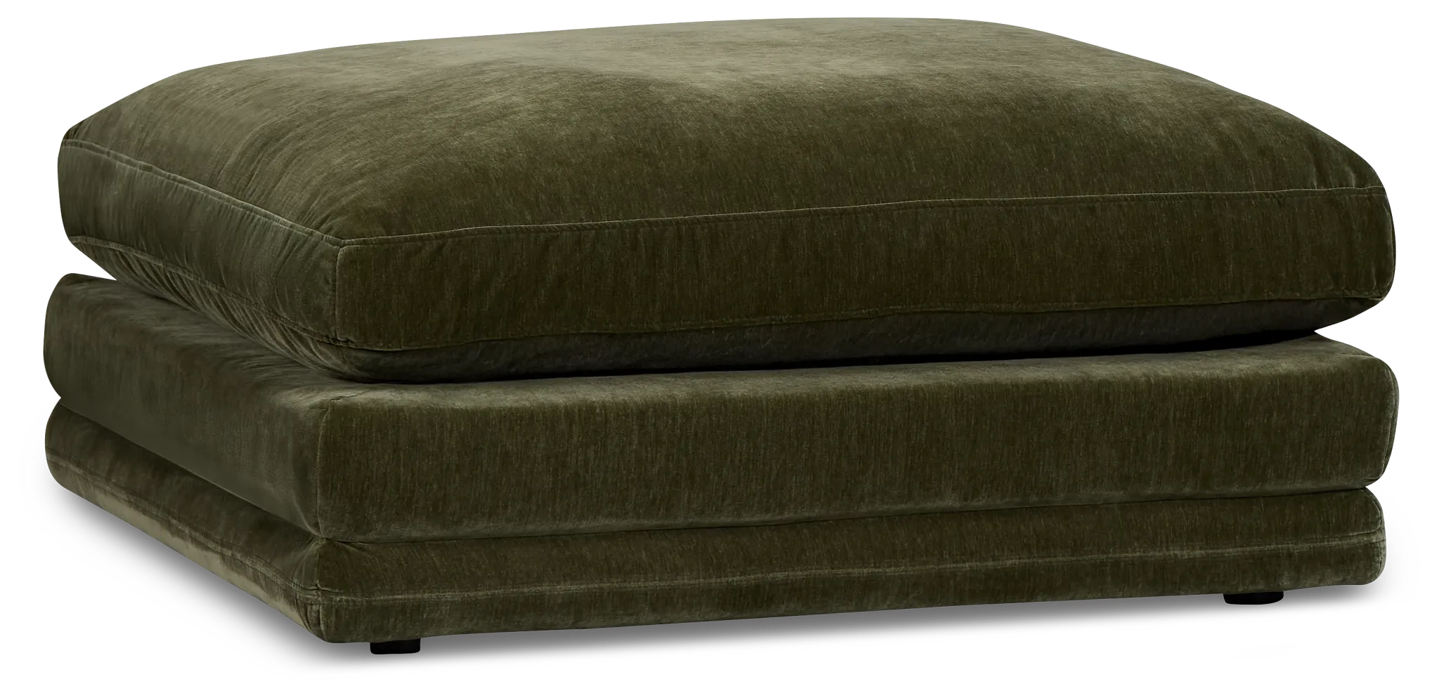 Jules Green Velvet Ottoman