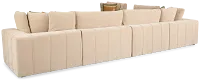 Cruz Light Beige Fabric 6-piece Modular Sectional With Console