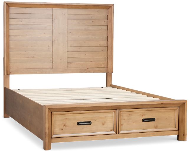 Vail Light Tone Panel Storage Bed