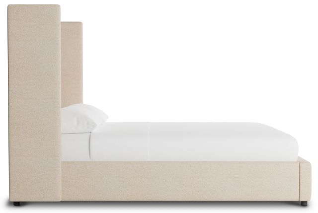 Captiva Sutton Beige 60" Upholstered Shelter Bed