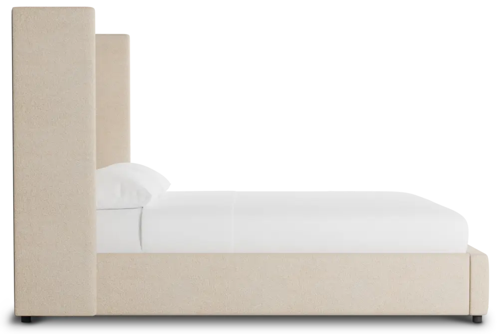 Captiva Sutton Beige 60" Upholstered Shelter Bed Captiva Sutton Beige 60" Upholstered Shelter Bed