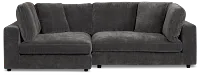 Lounge Dark Gray Fabric Left Chaise Sectional