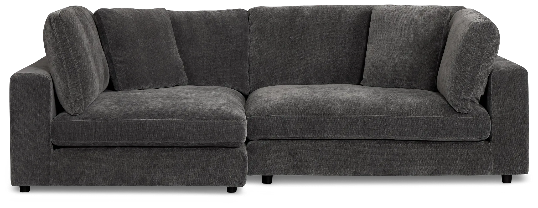 Lounge Dark Gray Fabric Left Chaise Sectional