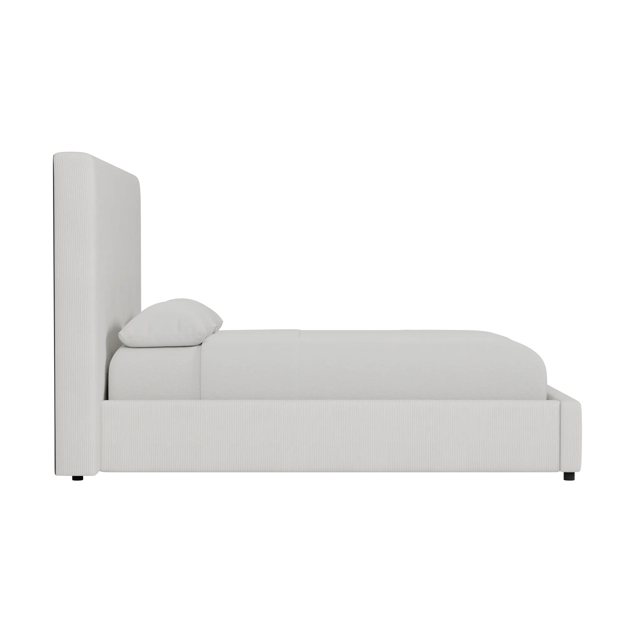 Grayton Lucy Light Beige 54" Upholstered Platform Bed