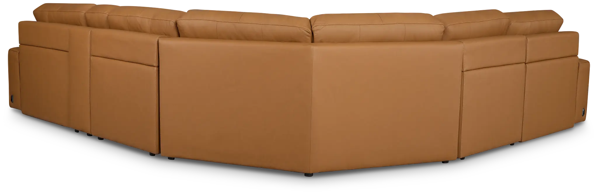 Rudy Brown Lthr/vinyl Medium Tri Power 2 Arm Extension Chaise Sectional Rudy Brown Lthr/vinyl Medium Tri Power 2 Arm Extension Chaise Sectional