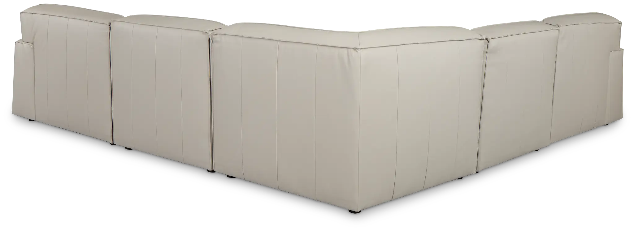 Blanca Gray Leather 5-piece Modular Sectional Blanca Gray Leather 5-piece Modular Sectional