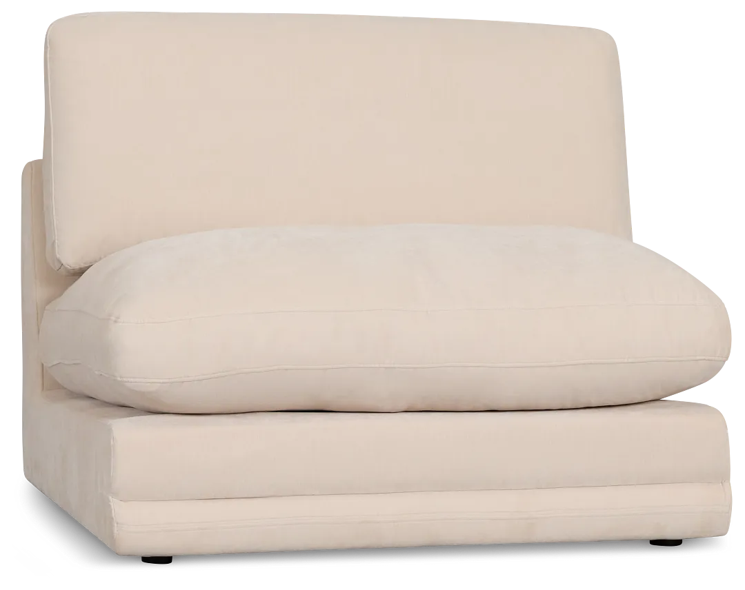Jules Ivory Velvet Armless Chair