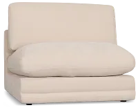 Jules Ivory Velvet Armless Chair