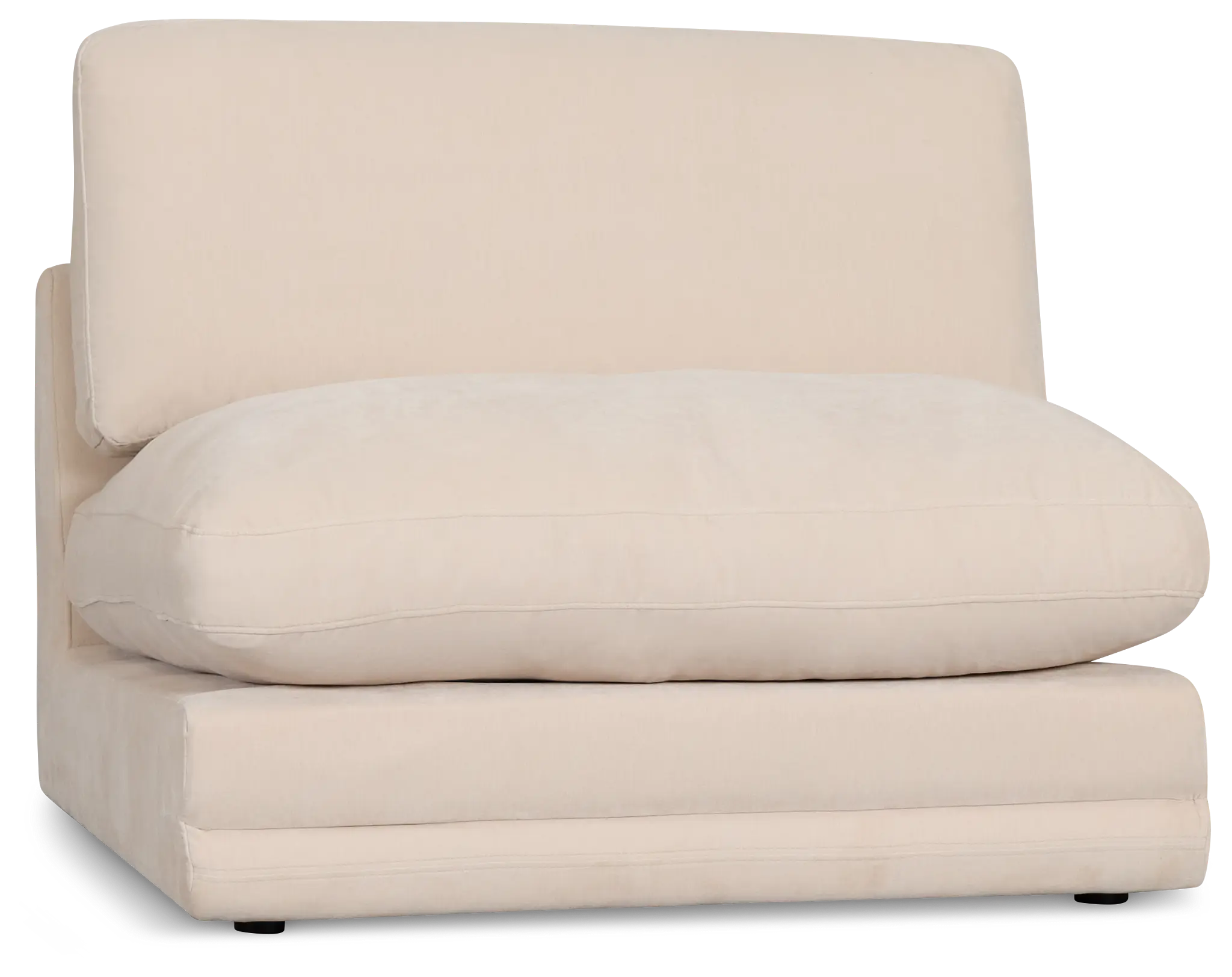 Jules Ivory Velvet Armless Chair Jules Ivory Velvet Armless Chair