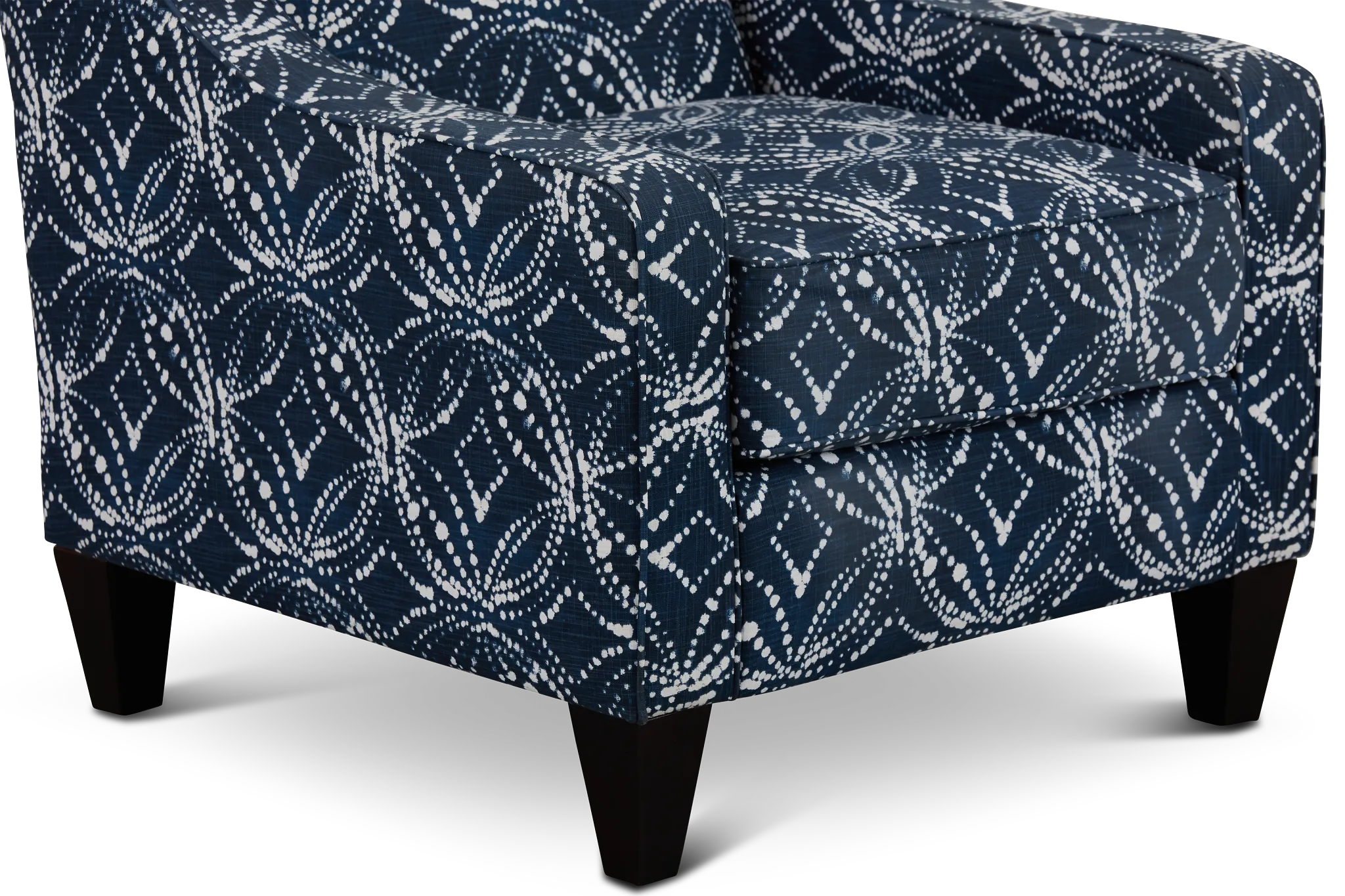 Gerardo Dark Blue Fabric Accent Chair