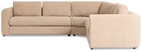 Alma Taupe Fabric Small 2-arm Wedge Sectional