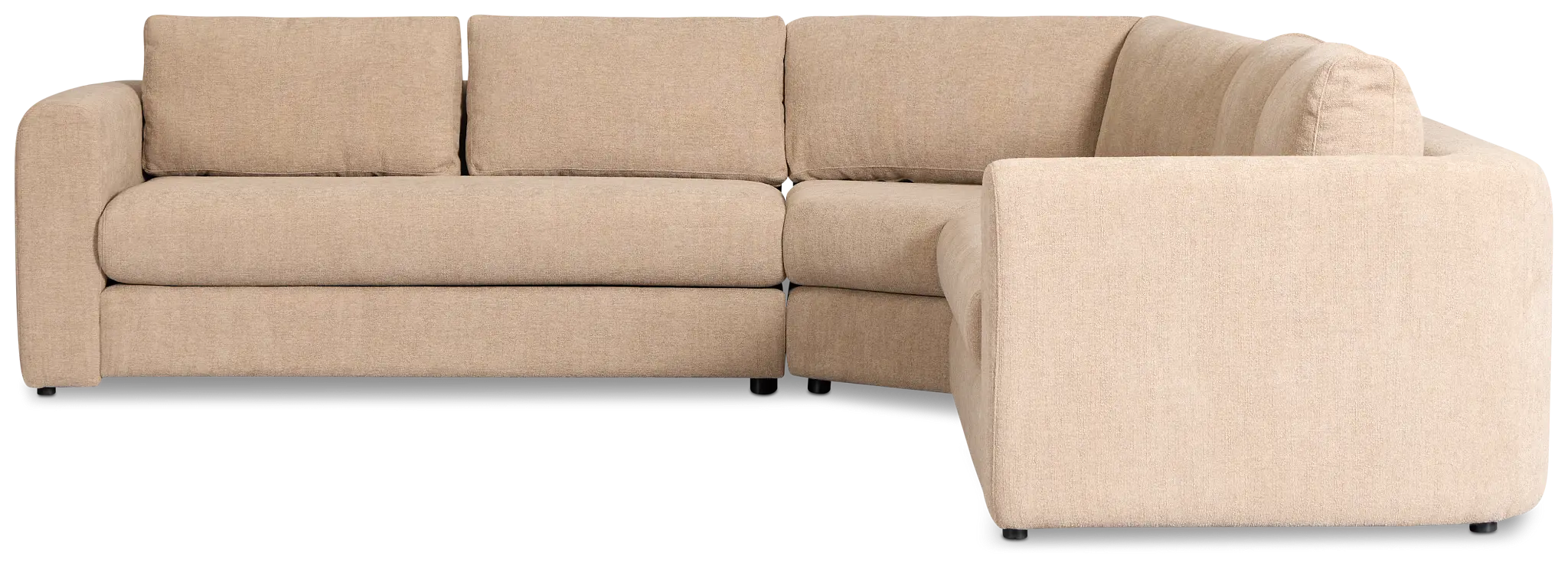 Alma Taupe Fabric Small 2-arm Wedge Sectional Alma Taupe Fabric Small 2-arm Wedge Sectional