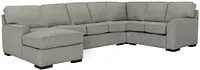 Austin Gray Cool Mfoam Left Chaise Memory Foam Sleeper Sectional