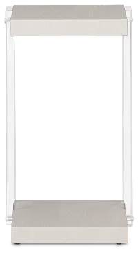 Gables White Rect Accent Table