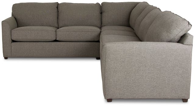 Asheville Brown Fabric Large Two-arm Sectional (2)