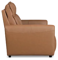 Edison Medium Brown Leather/Vinyl 2-piece Modular Power Reclining Sofa