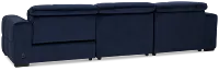 Gemma Navy Velvet Left Chaise Power Reclining Sectional