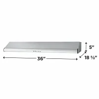 Frigidaire 3640 Series Stainless Steel 36" Ductless Vent Hood