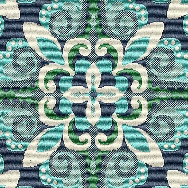 TEAL Melissa Teal Indoor/outdoor 8x10 Area Rug
