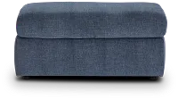 Noah Blue Fabric Ottoman