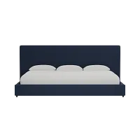 Grayton Joya Dark Blue 54" Upholstered Platform Bed