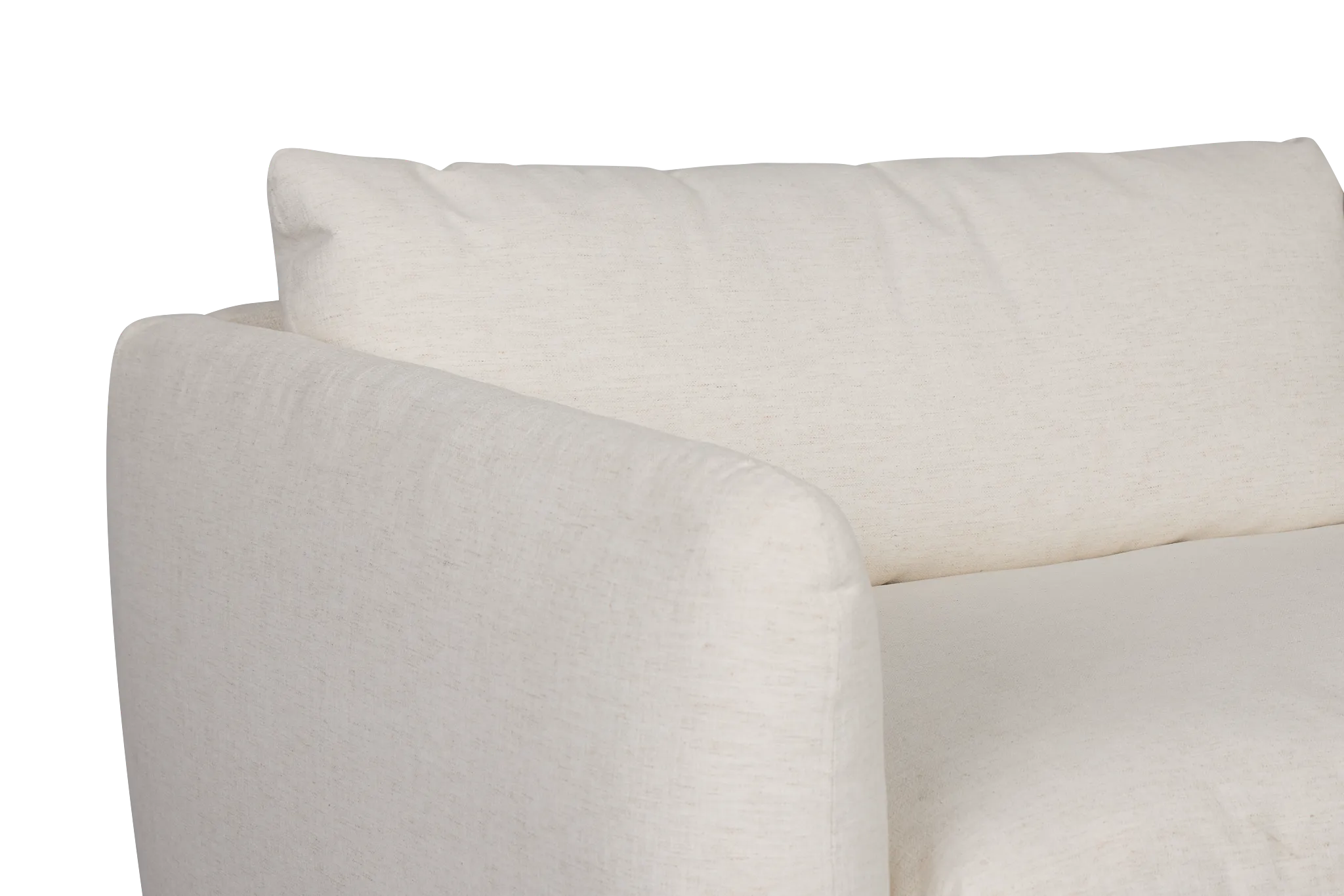 Serena White Fabric Left Chair