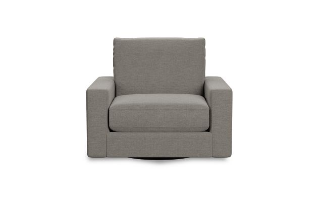 Edgewater Maguire Pewter Swivel Chair