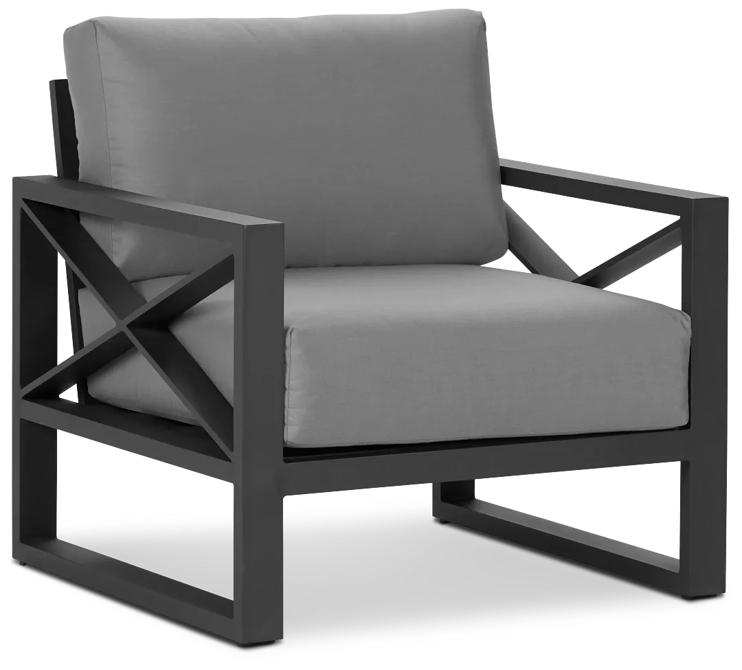 Linear Dark Gray Aluminum Chair