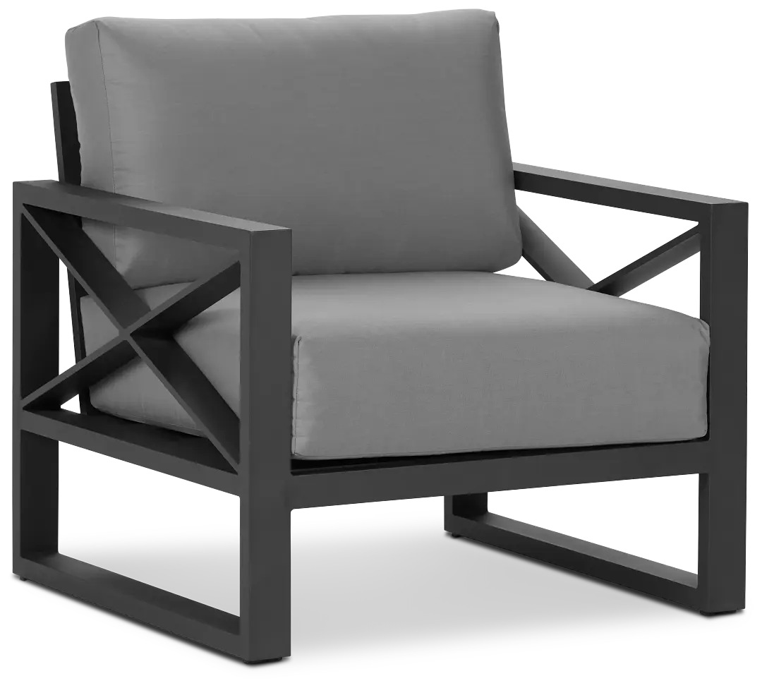 Linear Dark Gray Aluminum Chair Linear Dark Gray Aluminum Chair