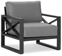 Linear Dark Gray Aluminum Chair