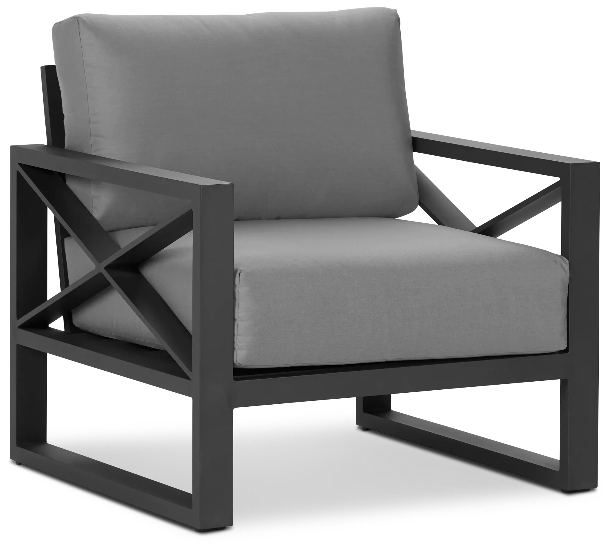 Linear Dark Gray Aluminum Chair