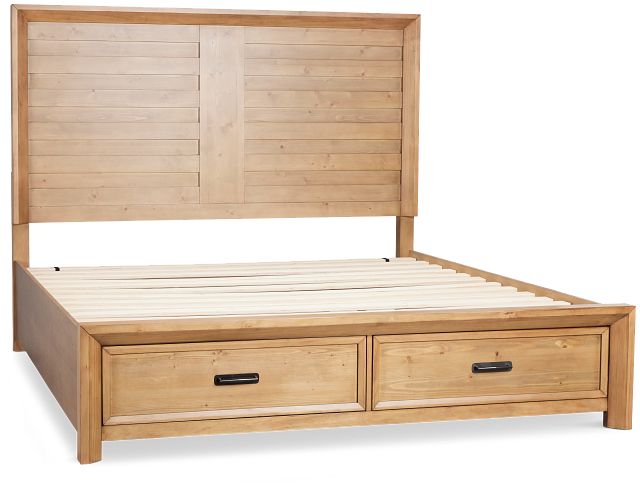 Vail Light Tone Panel Storage Bed