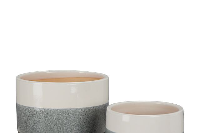Livia Gray Set Of 2 Planter