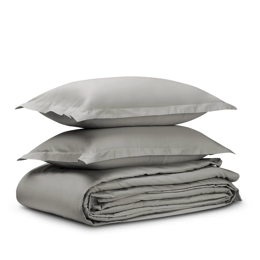 Rest & Renew Cotton Sateen Gray 300 Thread Duvet Set Rest & Renew Cotton Sateen Gray 300 Thread Duvet Set