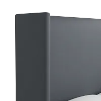 Captiva Joya Gray 60" Upholstered Shelter Bed